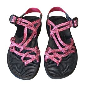 Chaco Z/Volv X2 Women’s Hiking Sandals Pink Double Strap w/ Toe Loop W7